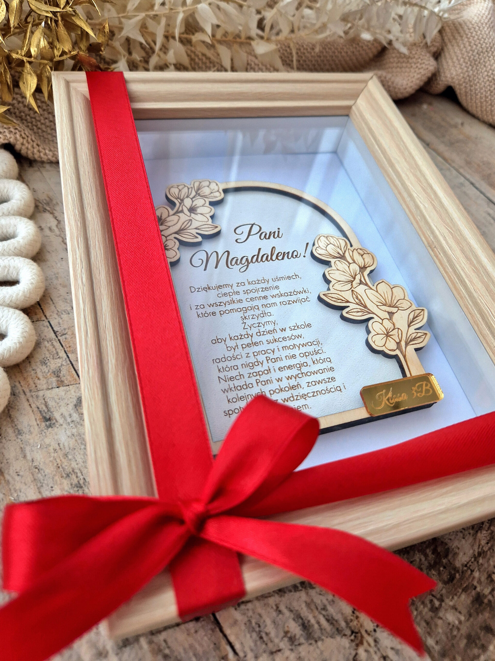 Podziękowanie dla nauczyciela w ramce 3D - obrazek 4